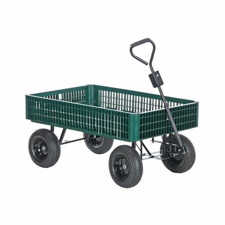 VESTIL Landscape Cart, Plastic Crate LSC-3052-PCW